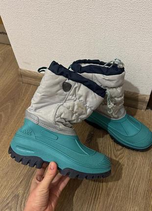 Дитячі утеплені  зимові резинові чоботи 35 розмір