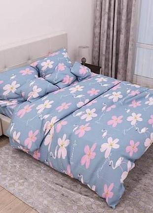 Постельное белье бязь фламинго ромашки семейный