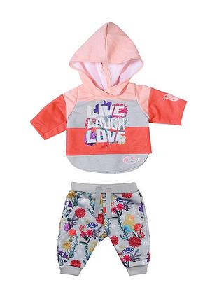 Набор одежды для куклы baby born - трендовый спортивный костюм (розовый)