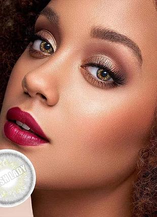 Линзы цветные серые r.grey colored подходят для светлых и темных глаз