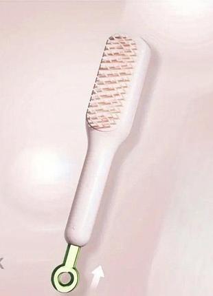 Выдвижной массажер-гребешок "портативная магическая щетка" розовый цвет