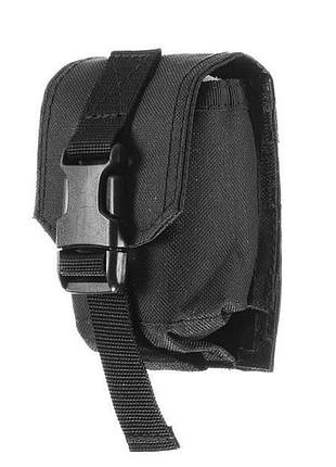 Підсумок для уламкової гранати fam-tac чорна безшумний підсумок molle/pals 12см х 8см х 6см dm-11