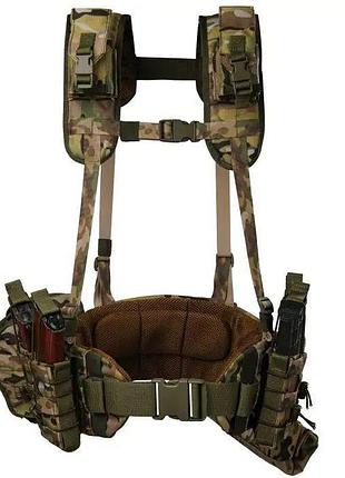 Ремно-плечевая система рпс warmor warbelt + 8 подсумок мультикам – разгрузочная система для бойцов ve-33