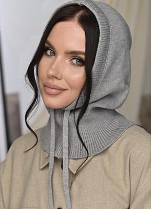 Капор вʼязаний,капюшон,капор без підклада,капор жіночий,капюшон капор