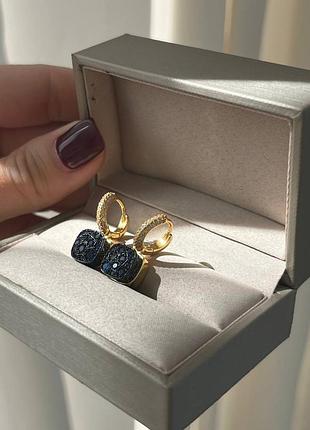 Помелато сережки циркони позолота 18 к/сережки вінтажні