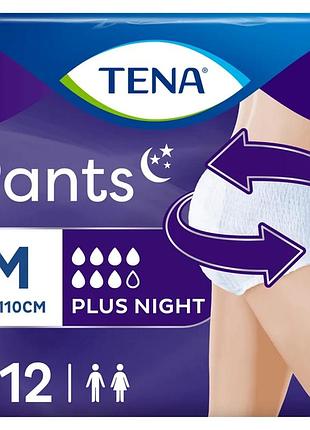 Урологические трусы-подгузники ночные tena pants plus night m (80-110 см) 7 капель no12