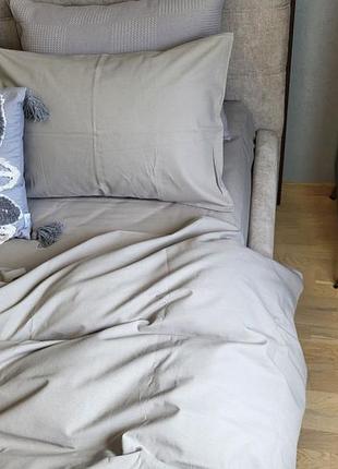 Комплект сірий бязь премиум комфорт текстиль двуспальный