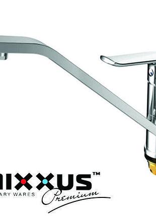 Смеситель для кухни елка на гайке 25см mixxus premium medea (chr-555), польша