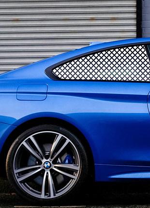 Наклейка на авто / мото / стекло / кузов " узор на боковые стекла - в клеточку " 2шт любой цвет