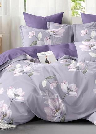 Постельное белье сатин анемона