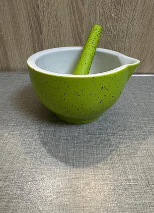 Керамическая ступка с пестиком