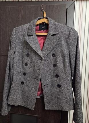 Жакет, англия, шерсть,подкладка-шелк,  рост-57cм, грудь-46см