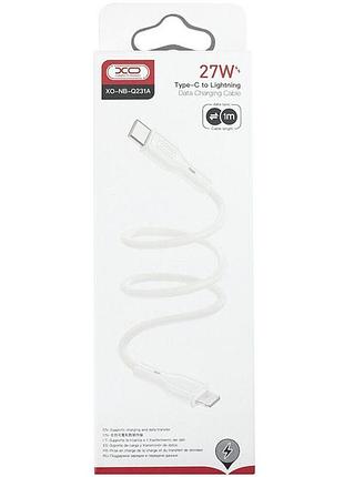 Кабель type-c lightning xo nb-q231a 27w 1m white