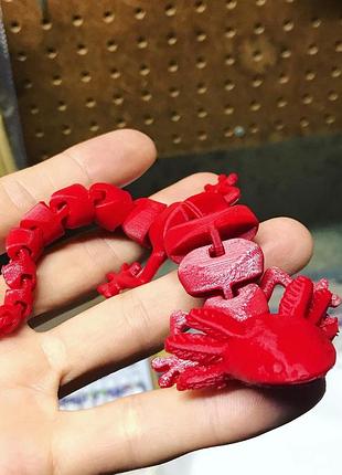 Іграшка аксолотль. червоний