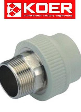 Koer муфта с наружной резьбой d50*1 1/2н (под ключ), чехия