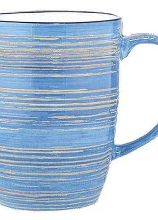 Чашка керамічна 460мл "spiral blue" wl-669637/6377/wilmax