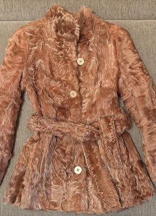 Шуба полушубок коза легенька натуральна