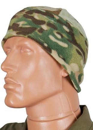 Шапка тактическая флисовая мультикам