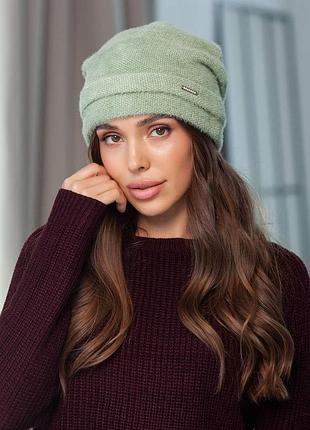 Шапка на флисе, шапка женская, шапка теплая, шапка зимняя, шапка комфортная, шапка мягкая
