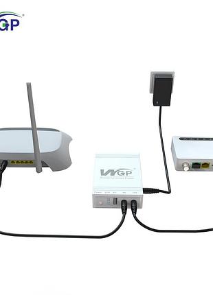 Ибп mini ups повербанк (16 000 mah. 5v-12v-12v) для модема маршрутизатора роутера wgp mini dc ups wgp103с 4