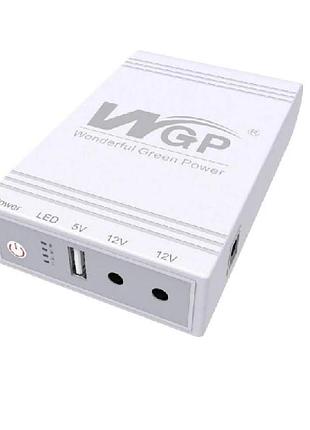 Ибп mini ups повербанк (16 000 mah. 5v-12v-12v) для модема маршрутизатора роутера wgp mini dc ups wgp103с 5