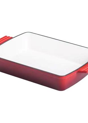 Форма для запекания чугунная 39.5х23.5х6 см форма для выпечки 3 л красная hp-1-9r
