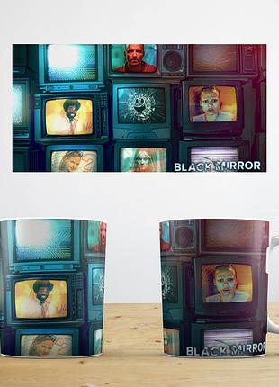 Чашка з прінтом фото серіал чорне дзеркало black mirror series abc