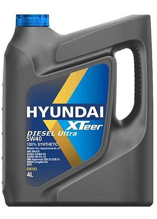 Масло моторное hyundai xteer diesel ultra 5w40 5l, 1051223