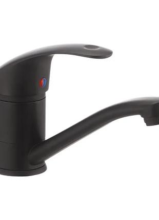 Змішувач для умивальника haiba mar 004 (вилив 15 см) чорний (hb0249) yousf