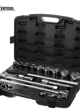 Набор инструментов профессиональный intertool (3/4 ", 20 ед. (гол.19-50мм), cr-v) (et-6023)