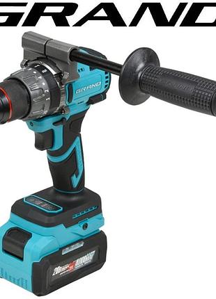 Шуруповерт аккумуляторный ударный бесщеточный grand да-20/13 ubl hs-1, в коробке 1*(20в, 4 ач)