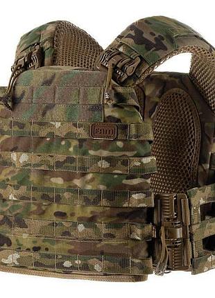 Плитоноска fam-tac м5 мультикам без подсумоков для плит 25x30 см регулируемая плечевая система вес 950 г ve-33