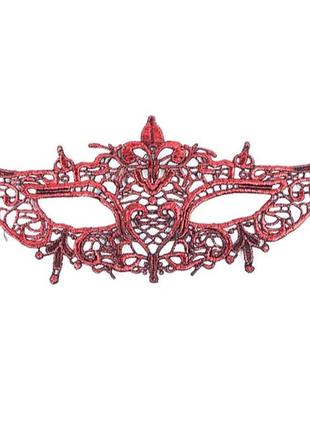 Маскарадна маска для обличчя 23 на 10 см червоний