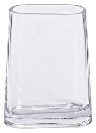 Ваза для цветов стеклянная 15х7х21 см прозрачная декоративная ваза 1.1 л hp-10-7