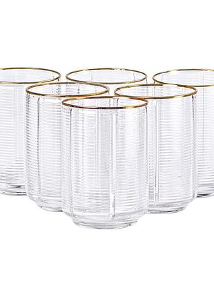 Набор из 6 стаканов, 450 мл, для лимонада, воды, сока и коктейлей