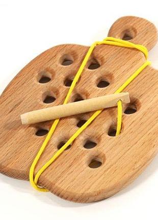 Деревянная шнуровка "яблучко"