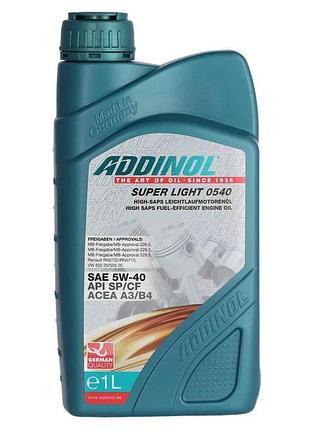 Масло моторное addinol super light 0540 5w40 1l, 4014766072719