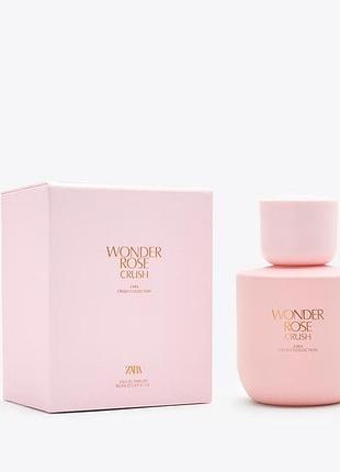 Нова фірмова туалетна вода жіноча wonder rose crush 90 ml zara зара оригінал