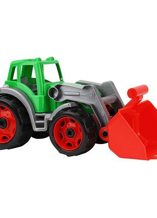 Детский игрушечный трактор большой 1721txk с подвижными деталями зелёный