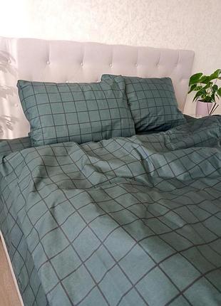Постельное белье бязь классик грин двуспальный евро