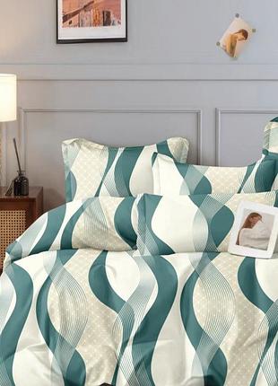 Комплект волна сатин комфорт текстиль двуспальный на резинке