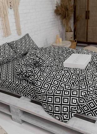 Постільна білизна ранфорс шерлок двоспальний євро