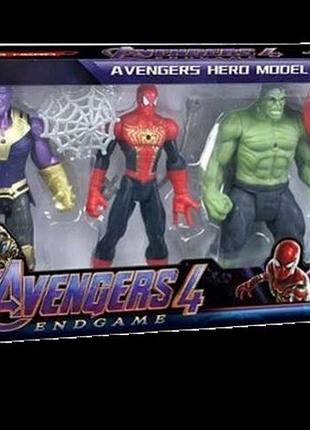 Набор супергероев (4 шт) мстители abc 15 см халк железный человек капитан америка тор человек муравей