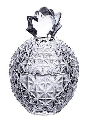 Конфетница с крышкой ø9 см ваза конфетница стеклянная прозрачная ананас hp-4-112