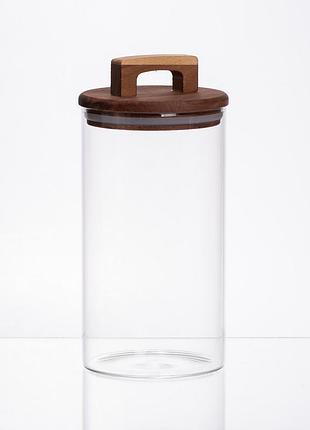 Банка для сипучих продуктів з бамбуковою кришкою 1.2 л 64486-67