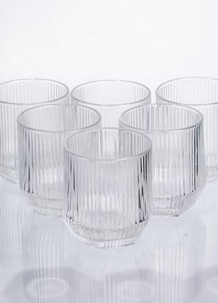 Набор стаканов 6 шт по 250 мл для напитков прозрачный hp-19-ljb-1