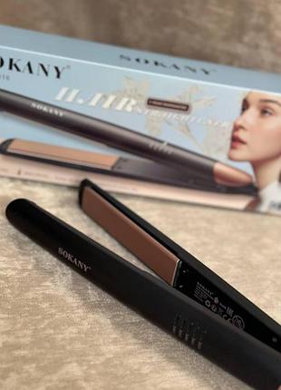 Плойка-выпрямитель для волос sokany sk-15016 керамическая 45 вт