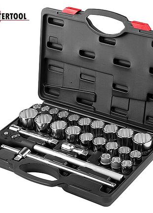 Набор инструментов профессиональный intertool (3/4, 26 ед., cr-v) (et-6026)