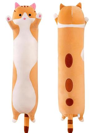 Мягкая игрушка-подушка обнимашка на молнии кот батон 50 см