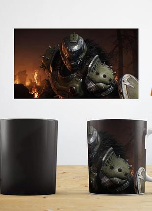 Чашка хамелеон матова "doom: the dark ages" aurora v1